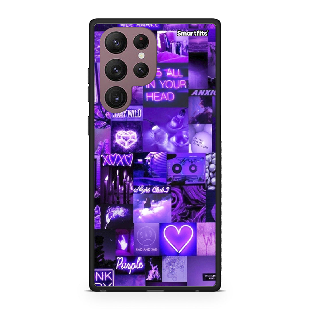 Samsung S22 Ultra Collage Stay Wild Θήκη Αγίου Βαλεντίνου από τη Smartfits με σχέδιο στο πίσω μέρος και μαύρο περίβλημα | Smartphone case with colorful back and black bezels by Smartfits