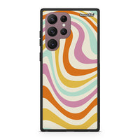 Thumbnail for Samsung S22 Ultra Colourful Waves θήκη από τη Smartfits με σχέδιο στο πίσω μέρος και μαύρο περίβλημα | Smartphone case with colorful back and black bezels by Smartfits