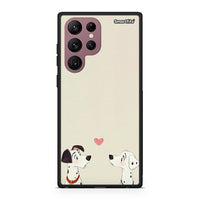Thumbnail for Samsung S22 Ultra Dalmatians Love θήκη από τη Smartfits με σχέδιο στο πίσω μέρος και μαύρο περίβλημα | Smartphone case with colorful back and black bezels by Smartfits