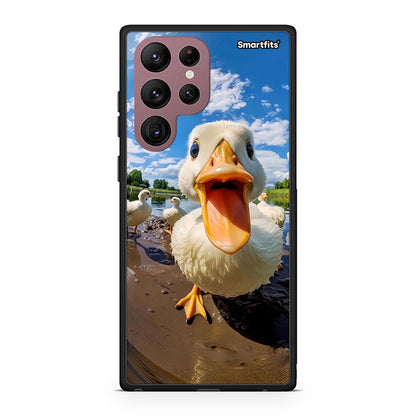 Samsung S22 Ultra Duck Face θήκη από τη Smartfits με σχέδιο στο πίσω μέρος και μαύρο περίβλημα | Smartphone case with colorful back and black bezels by Smartfits