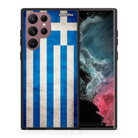 Thumbnail for Θήκη Samsung S22 Ultra Greek Flag από τη Smartfits με σχέδιο στο πίσω μέρος και μαύρο περίβλημα | Samsung S22 Ultra Greek Flag case with colorful back and black bezels