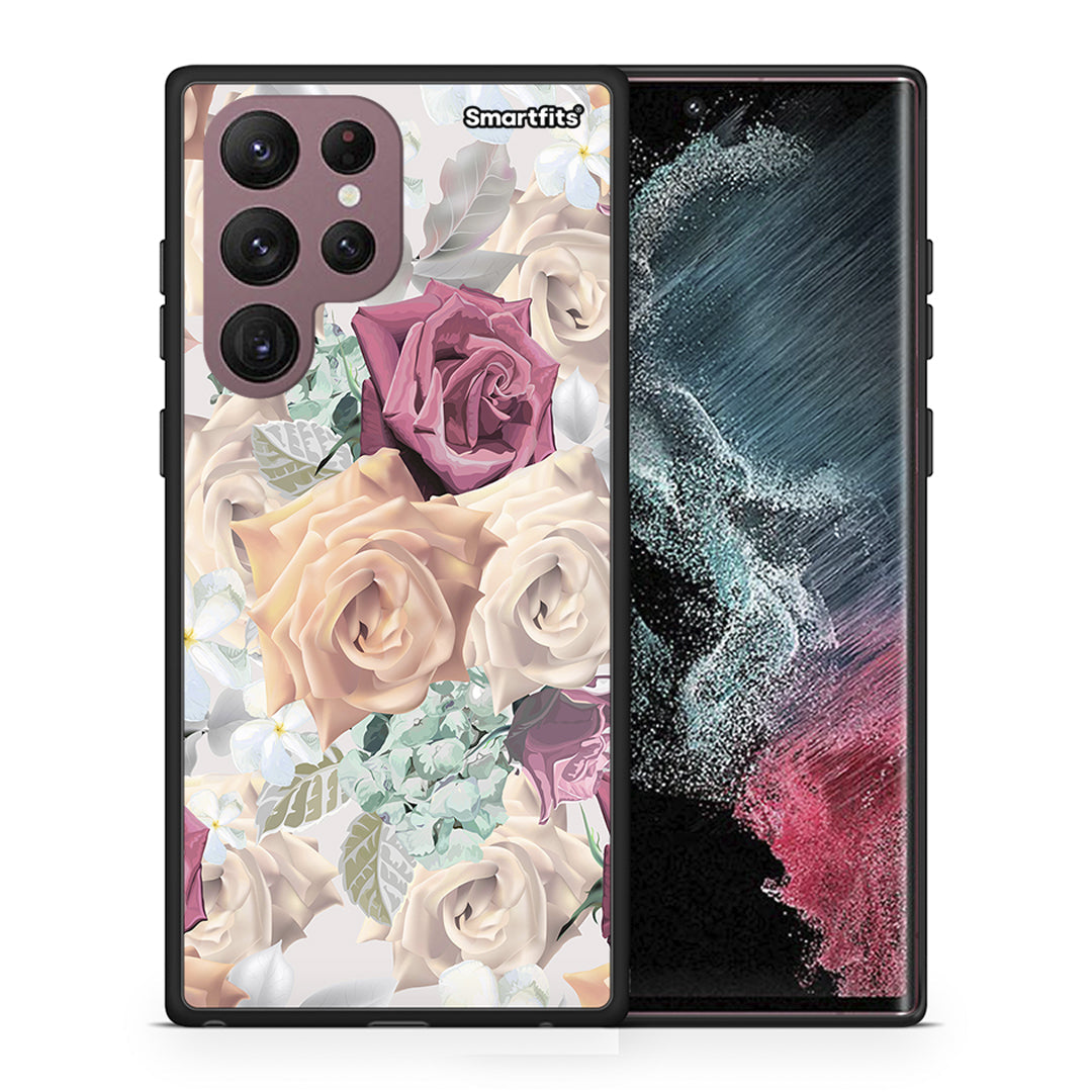 Θήκη Samsung S22 Ultra Bouquet Floral από τη Smartfits με σχέδιο στο πίσω μέρος και μαύρο περίβλημα | Samsung S22 Ultra Bouquet Floral case with colorful back and black bezels