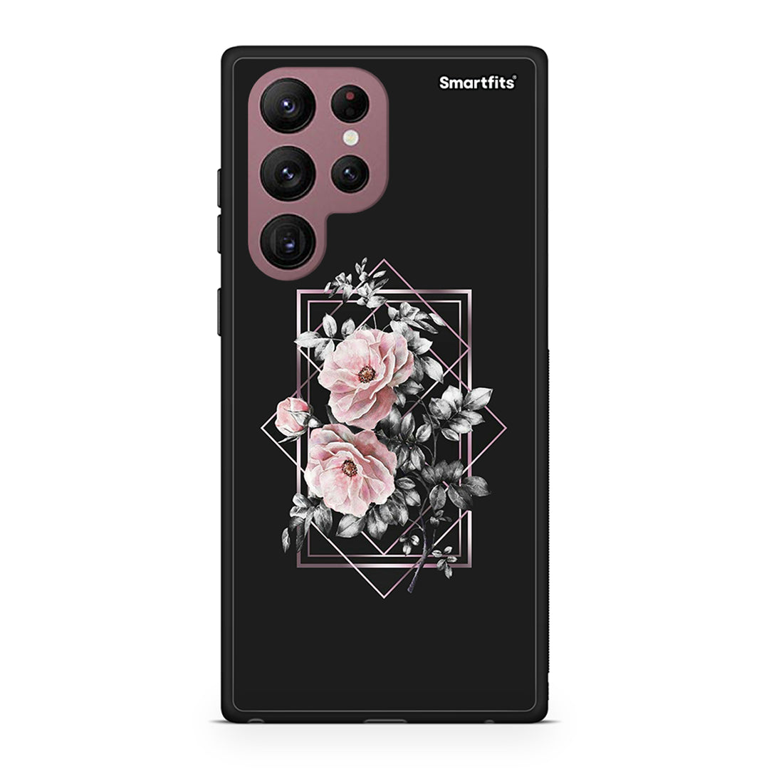 Samsung S22 Ultra Frame Flower case, cover, bumper