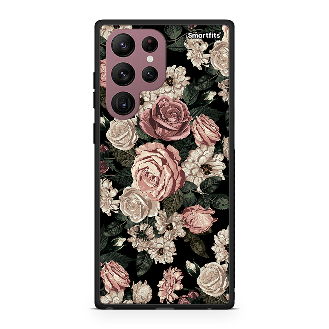 Samsung S22 Ultra Wild Roses Flower case, cover, bumper