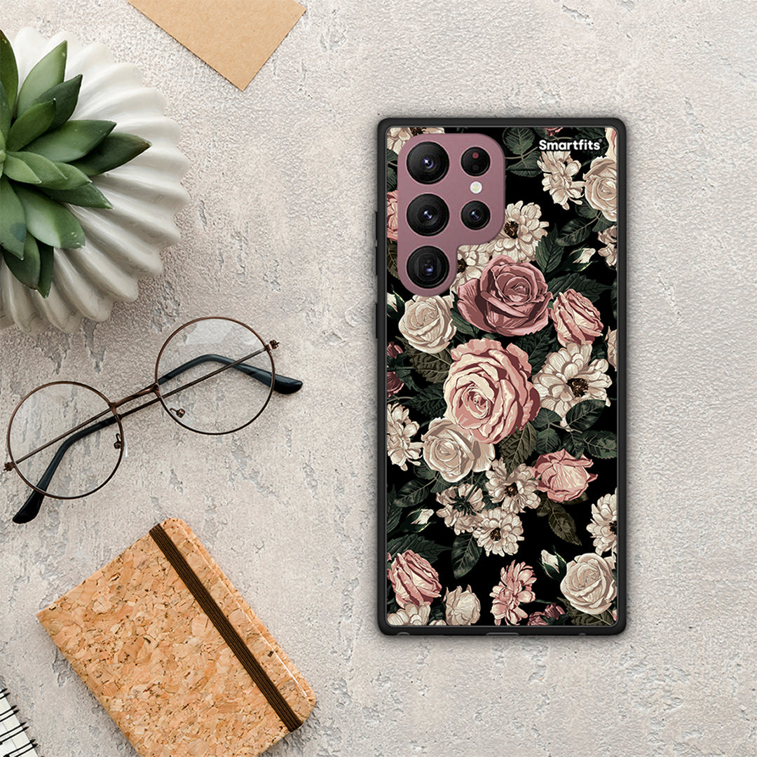 Flower Wild Roses - Samsung Galaxy S22 Ultra θήκη