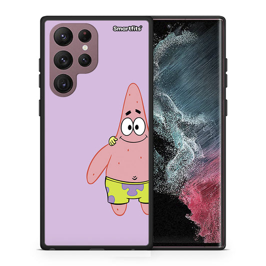 Θήκη Samsung S22 Ultra Friends Patrick από τη Smartfits με σχέδιο στο πίσω μέρος και μαύρο περίβλημα | Samsung S22 Ultra Friends Patrick case with colorful back and black bezels