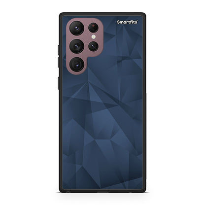 Samsung S22 Ultra Blue Abstract Geometric case, cover, bumper