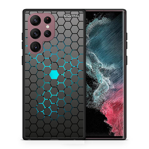 Θήκη Samsung S22 Ultra Hexagonal Geometric από τη Smartfits με σχέδιο στο πίσω μέρος και μαύρο περίβλημα | Samsung S22 Ultra Hexagonal Geometric case with colorful back and black bezels