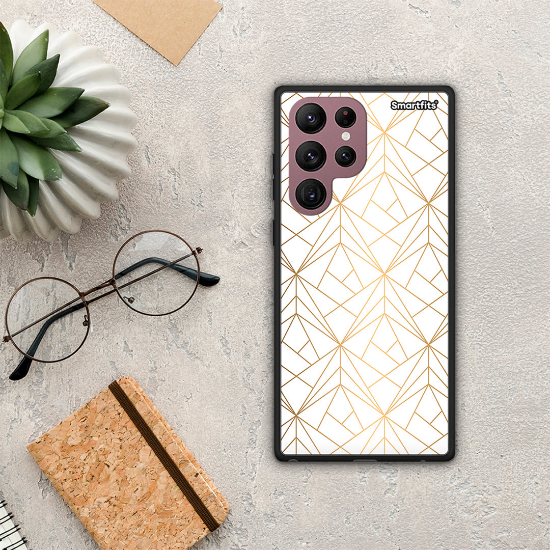 Geometric Luxury White - Samsung Galaxy S22 Ultra θήκη