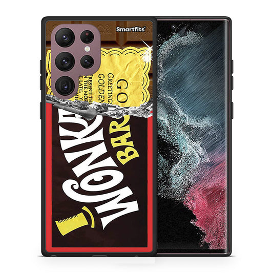 Θήκη Samsung S22 Ultra Golden Ticket από τη Smartfits με σχέδιο στο πίσω μέρος και μαύρο περίβλημα | Samsung S22 Ultra Golden Ticket case with colorful back and black bezels