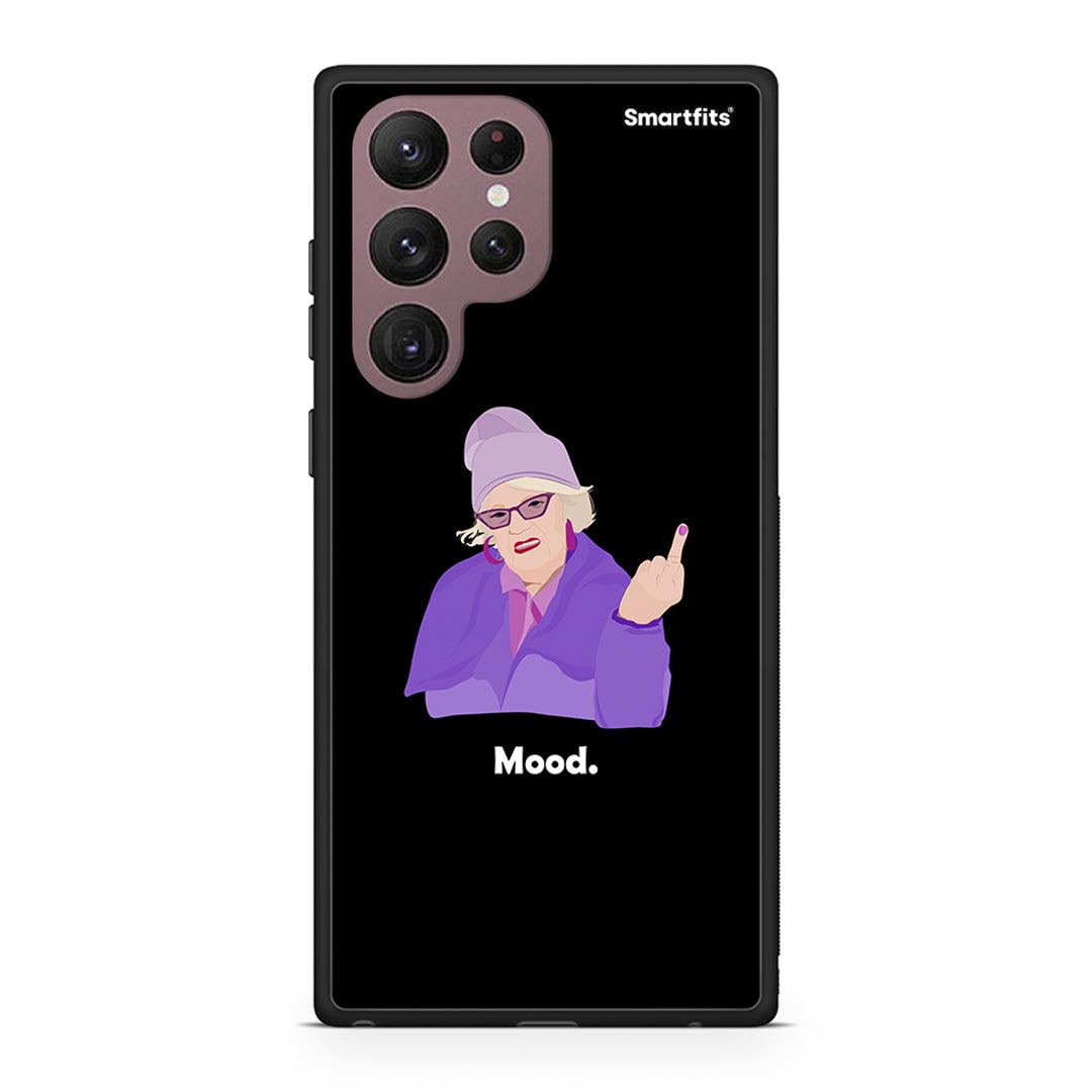 Samsung S22 Ultra Grandma Mood Black θήκη από τη Smartfits με σχέδιο στο πίσω μέρος και μαύρο περίβλημα | Smartphone case with colorful back and black bezels by Smartfits