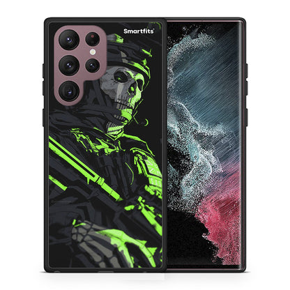 Θήκη Αγίου Βαλεντίνου Samsung S22 Ultra Green Soldier από τη Smartfits με σχέδιο στο πίσω μέρος και μαύρο περίβλημα | Samsung S22 Ultra Green Soldier case with colorful back and black bezels