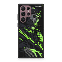 Thumbnail for Samsung S22 Ultra Green Soldier Θήκη Αγίου Βαλεντίνου από τη Smartfits με σχέδιο στο πίσω μέρος και μαύρο περίβλημα | Smartphone case with colorful back and black bezels by Smartfits