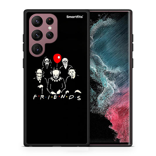 Θήκη Samsung S22 Ultra Halloween Friends από τη Smartfits με σχέδιο στο πίσω μέρος και μαύρο περίβλημα | Samsung S22 Ultra Halloween Friends case with colorful back and black bezels
