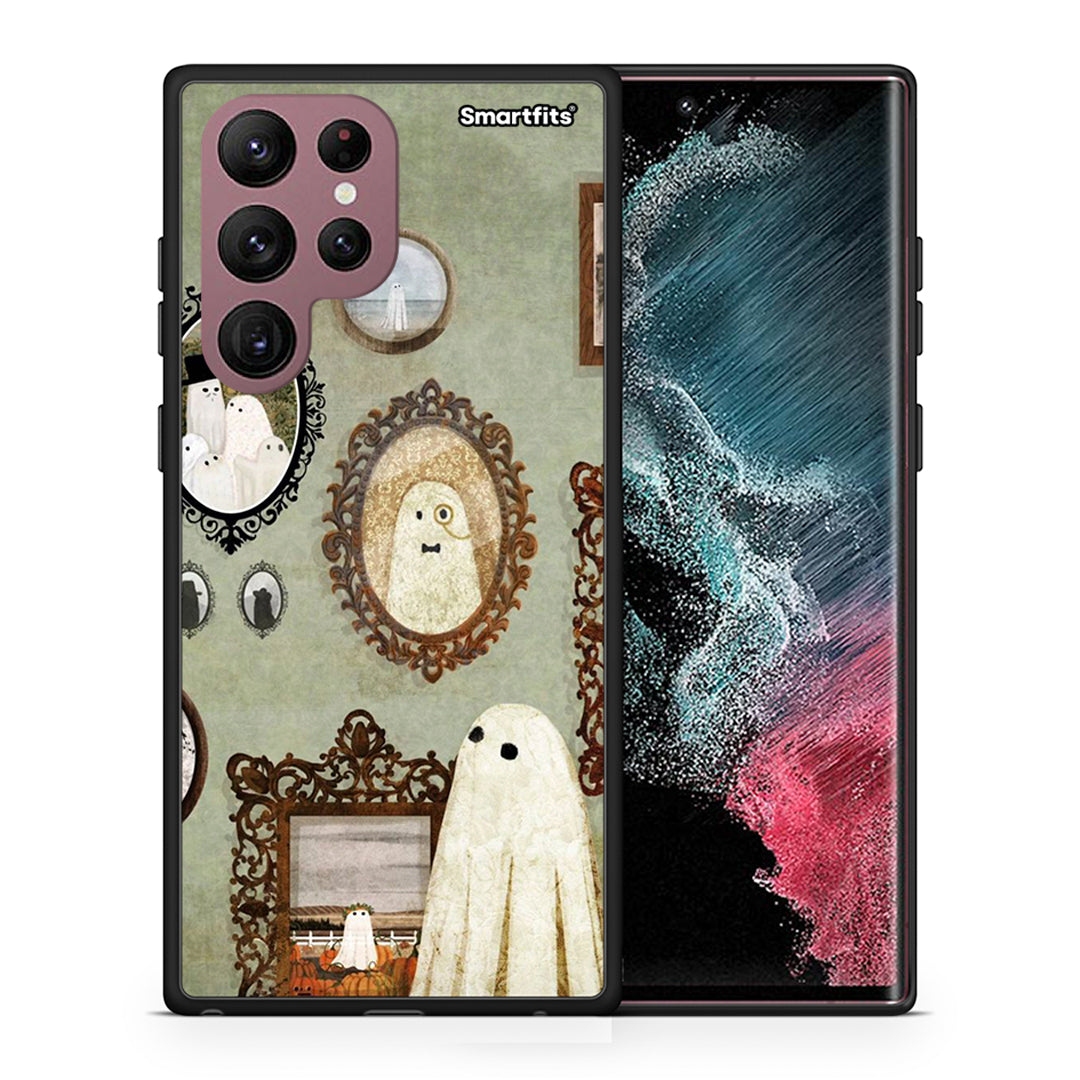 Θήκη Samsung S22 Ultra Halloween Ghost Season από τη Smartfits με σχέδιο στο πίσω μέρος και μαύρο περίβλημα | Samsung S22 Ultra Halloween Ghost Season case with colorful back and black bezels
