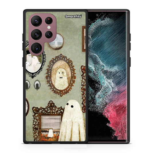 Θήκη Samsung S22 Ultra Halloween Ghost Season από τη Smartfits με σχέδιο στο πίσω μέρος και μαύρο περίβλημα | Samsung S22 Ultra Halloween Ghost Season case with colorful back and black bezels