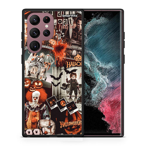 Θήκη Samsung S22 Ultra Halloween Spooky Season από τη Smartfits με σχέδιο στο πίσω μέρος και μαύρο περίβλημα | Samsung S22 Ultra Halloween Spooky Season case with colorful back and black bezels