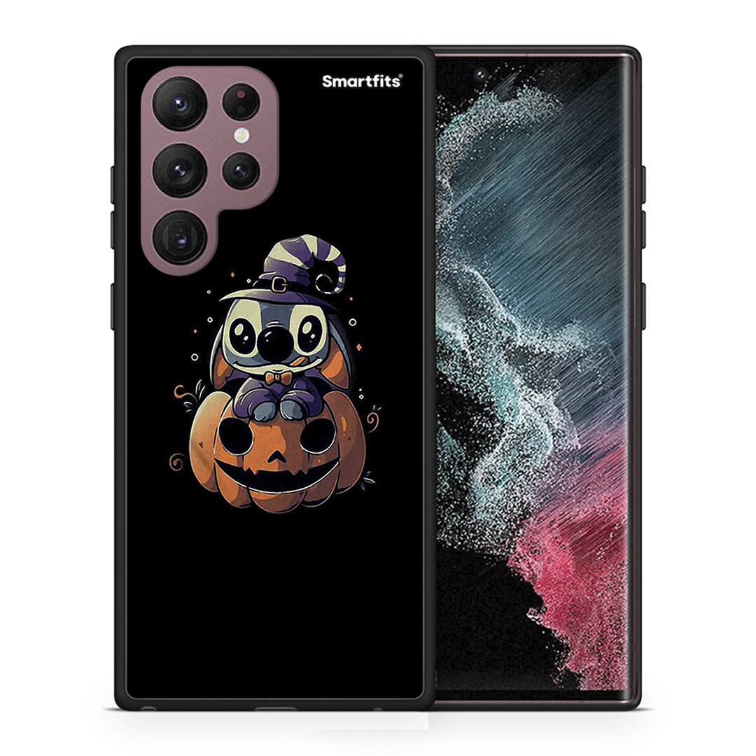 Θήκη Samsung S22 Ultra Halloween Stitch από τη Smartfits με σχέδιο στο πίσω μέρος και μαύρο περίβλημα | Samsung S22 Ultra Halloween Stitch case with colorful back and black bezels