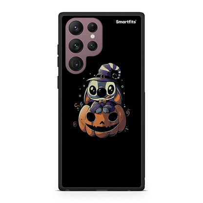 Samsung S22 Ultra Halloween Stitch θήκη από τη Smartfits με σχέδιο στο πίσω μέρος και μαύρο περίβλημα | Smartphone case with colorful back and black bezels by Smartfits