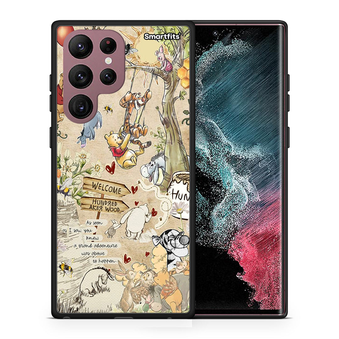 Θήκη Samsung S22 Ultra Happy Friends από τη Smartfits με σχέδιο στο πίσω μέρος και μαύρο περίβλημα | Samsung S22 Ultra Happy Friends case with colorful back and black bezels