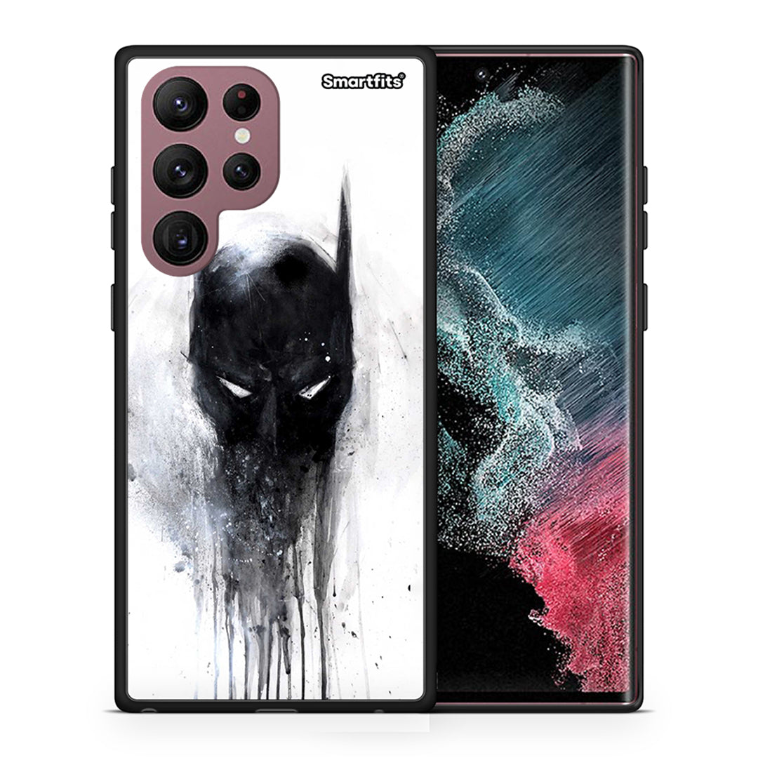 Θήκη Samsung S22 Ultra Paint Bat Hero από τη Smartfits με σχέδιο στο πίσω μέρος και μαύρο περίβλημα | Samsung S22 Ultra Paint Bat Hero case with colorful back and black bezels