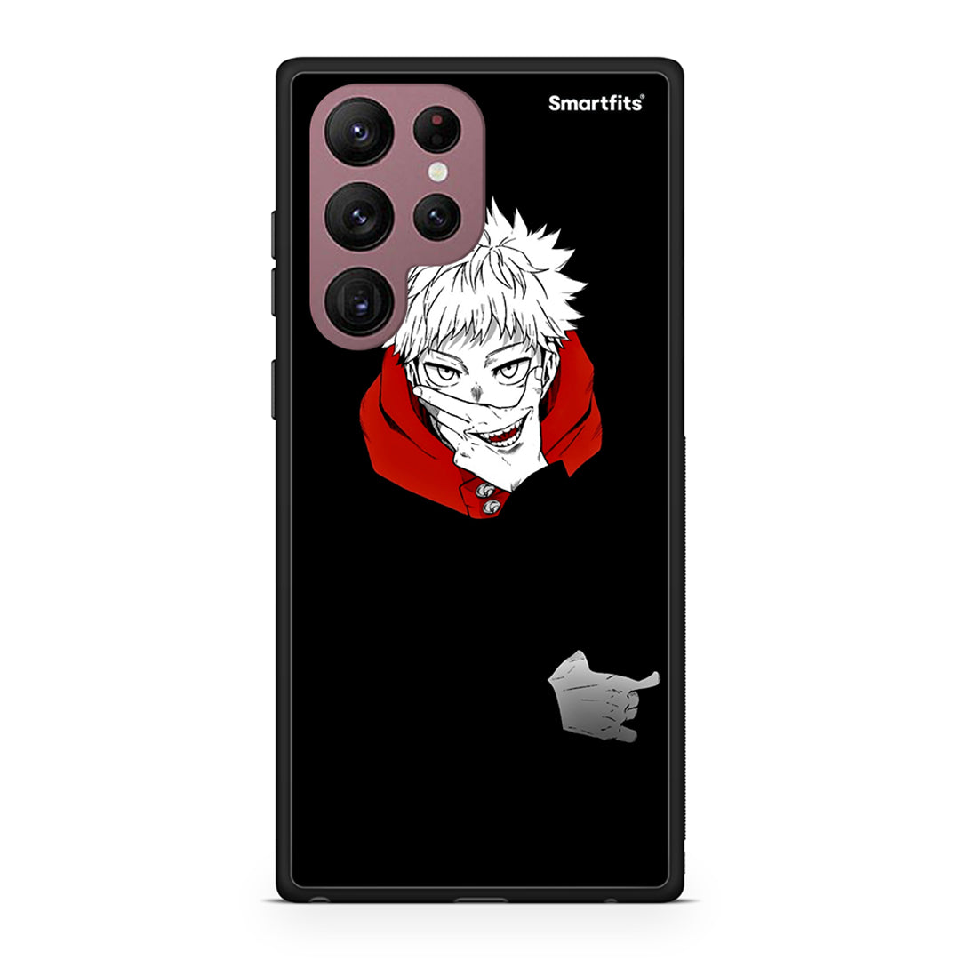 Samsung S22 Ultra Itadori Anime θήκη από τη Smartfits με σχέδιο στο πίσω μέρος και μαύρο περίβλημα | Smartphone case with colorful back and black bezels by Smartfits