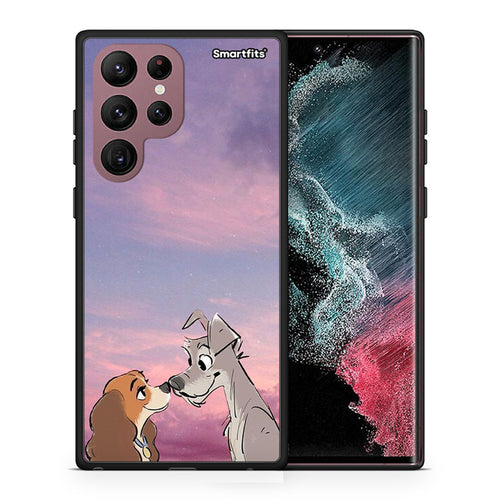 Θήκη Samsung S22 Ultra Lady And Tramp από τη Smartfits με σχέδιο στο πίσω μέρος και μαύρο περίβλημα | Samsung S22 Ultra Lady And Tramp case with colorful back and black bezels