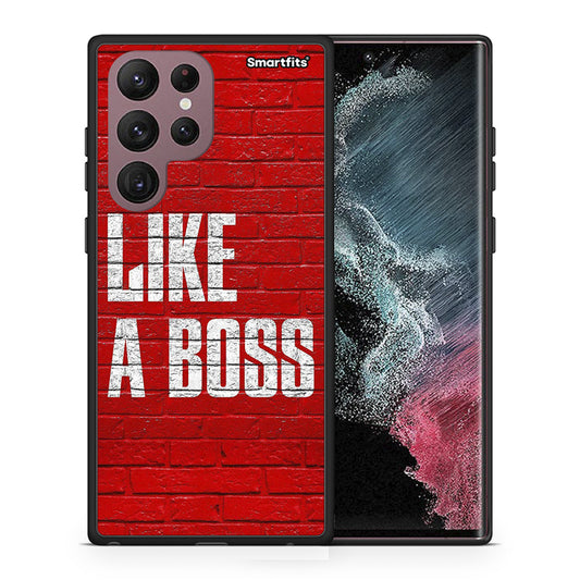 Θήκη Samsung S22 Ultra Like A Boss από τη Smartfits με σχέδιο στο πίσω μέρος και μαύρο περίβλημα | Samsung S22 Ultra Like A Boss case with colorful back and black bezels