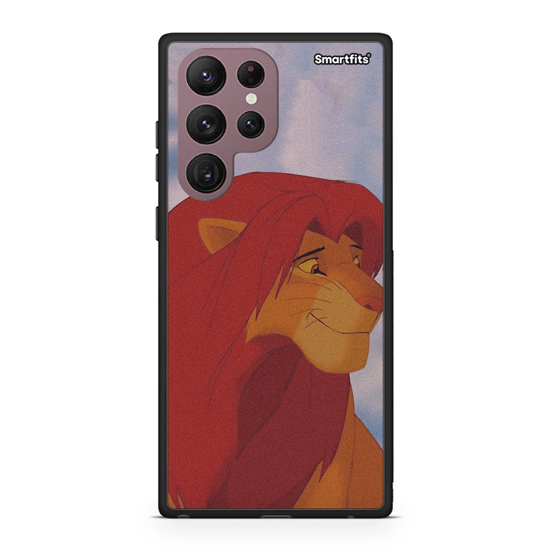 Samsung S22 Ultra Lion Love 1 Θήκη Αγίου Βαλεντίνου από τη Smartfits με σχέδιο στο πίσω μέρος και μαύρο περίβλημα | Smartphone case with colorful back and black bezels by Smartfits