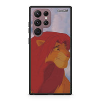 Thumbnail for Samsung S22 Ultra Lion Love 1 Θήκη Αγίου Βαλεντίνου από τη Smartfits με σχέδιο στο πίσω μέρος και μαύρο περίβλημα | Smartphone case with colorful back and black bezels by Smartfits