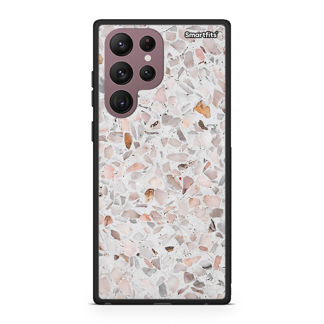 Samsung S22 Ultra Marble Terrazzo θήκη από τη Smartfits με σχέδιο στο πίσω μέρος και μαύρο περίβλημα | Smartphone case with colorful back and black bezels by Smartfits
