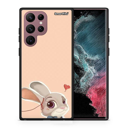 Θήκη Samsung S22 Ultra Nick Wilde And Judy Hopps Love 2 από τη Smartfits με σχέδιο στο πίσω μέρος και μαύρο περίβλημα | Samsung S22 Ultra Nick Wilde And Judy Hopps Love 2 case with colorful back and black bezels