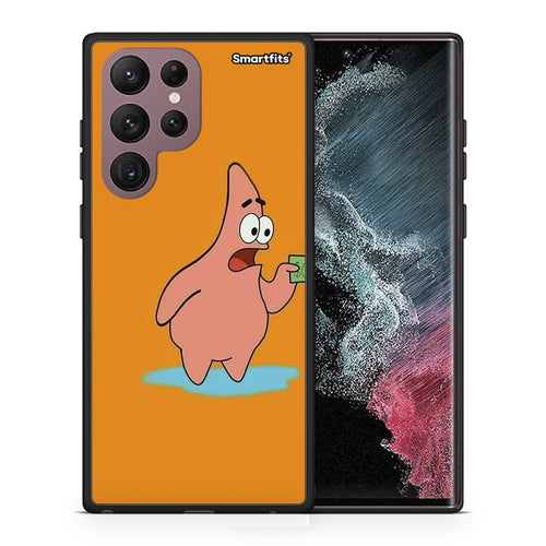 Θήκη Αγίου Βαλεντίνου Samsung S22 Ultra No Money 1 από τη Smartfits με σχέδιο στο πίσω μέρος και μαύρο περίβλημα | Samsung S22 Ultra No Money 1 case with colorful back and black bezels