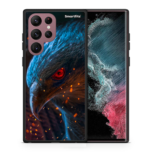 Θήκη Samsung S22 Ultra Eagle PopArt από τη Smartfits με σχέδιο στο πίσω μέρος και μαύρο περίβλημα | Samsung S22 Ultra Eagle PopArt case with colorful back and black bezels