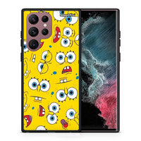 Thumbnail for Θήκη Samsung S22 Ultra Sponge PopArt από τη Smartfits με σχέδιο στο πίσω μέρος και μαύρο περίβλημα | Samsung S22 Ultra Sponge PopArt case with colorful back and black bezels