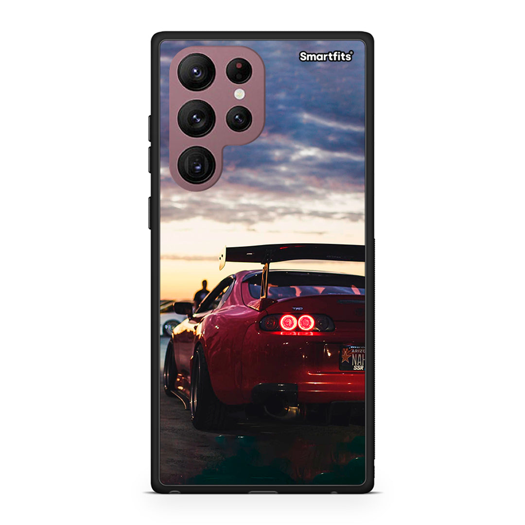 Samsung S22 Ultra Racing Supra θήκη από τη Smartfits με σχέδιο στο πίσω μέρος και μαύρο περίβλημα | Smartphone case with colorful back and black bezels by Smartfits