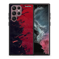 Thumbnail for Θήκη Αγίου Βαλεντίνου Samsung S22 Ultra Red Paint από τη Smartfits με σχέδιο στο πίσω μέρος και μαύρο περίβλημα | Samsung S22 Ultra Red Paint case with colorful back and black bezels