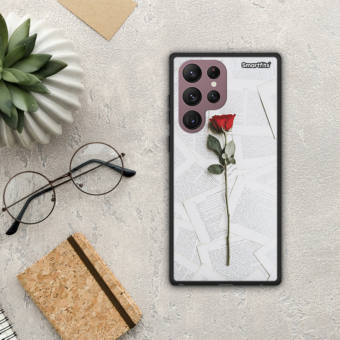 Red Rose - Samsung Galaxy S22 Ultra θήκη
