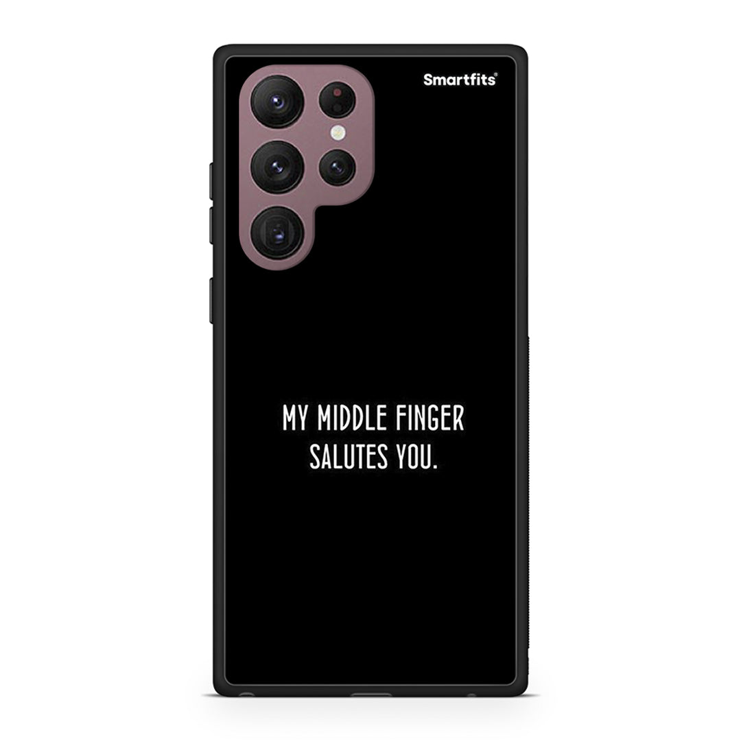 Samsung S22 Ultra Salute θήκη από τη Smartfits με σχέδιο στο πίσω μέρος και μαύρο περίβλημα | Smartphone case with colorful back and black bezels by Smartfits