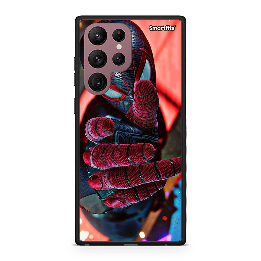 Samsung S22 Ultra Spider Hand Θήκη από τη Smartfits με σχέδιο στο πίσω μέρος και μαύρο περίβλημα | Smartphone case with colorful back and black bezels by Smartfits