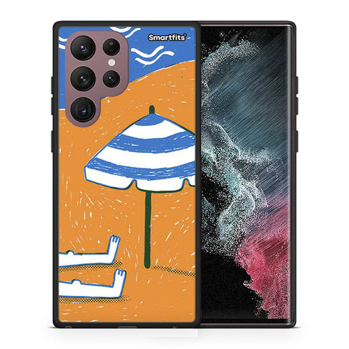 Θήκη Samsung S22 Ultra Summering από τη Smartfits με σχέδιο στο πίσω μέρος και μαύρο περίβλημα | Samsung S22 Ultra Summering case with colorful back and black bezels