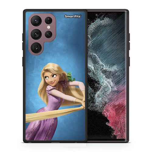 Θήκη Αγίου Βαλεντίνου Samsung S22 Ultra Tangled 2 από τη Smartfits με σχέδιο στο πίσω μέρος και μαύρο περίβλημα | Samsung S22 Ultra Tangled 2 case with colorful back and black bezels