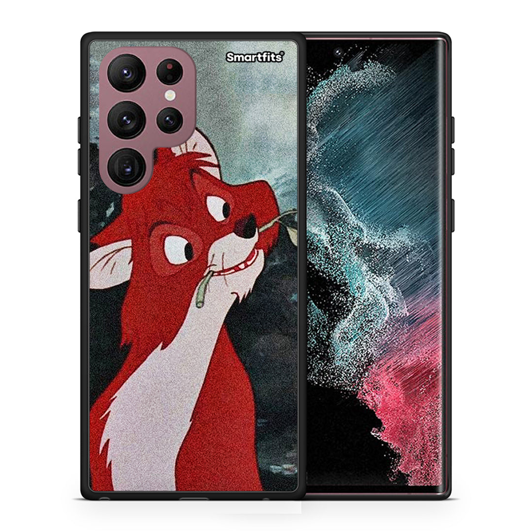 Θήκη Samsung S22 Ultra Tod And Vixey Love 1 από τη Smartfits με σχέδιο στο πίσω μέρος και μαύρο περίβλημα | Samsung S22 Ultra Tod And Vixey Love 1 case with colorful back and black bezels