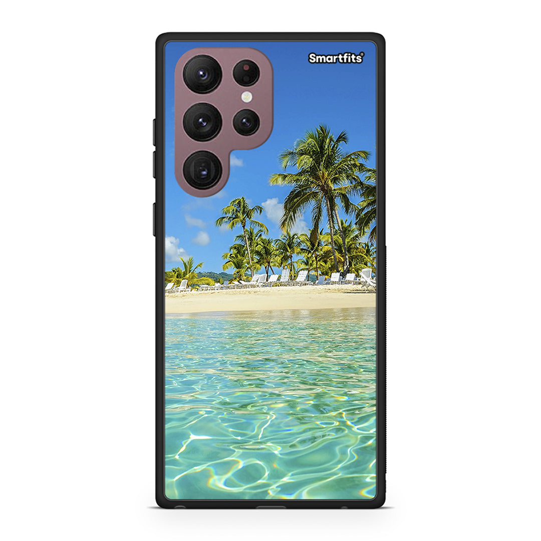 Samsung S22 Ultra Tropical Vibes Θήκη από τη Smartfits με σχέδιο στο πίσω μέρος και μαύρο περίβλημα | Smartphone case with colorful back and black bezels by Smartfits