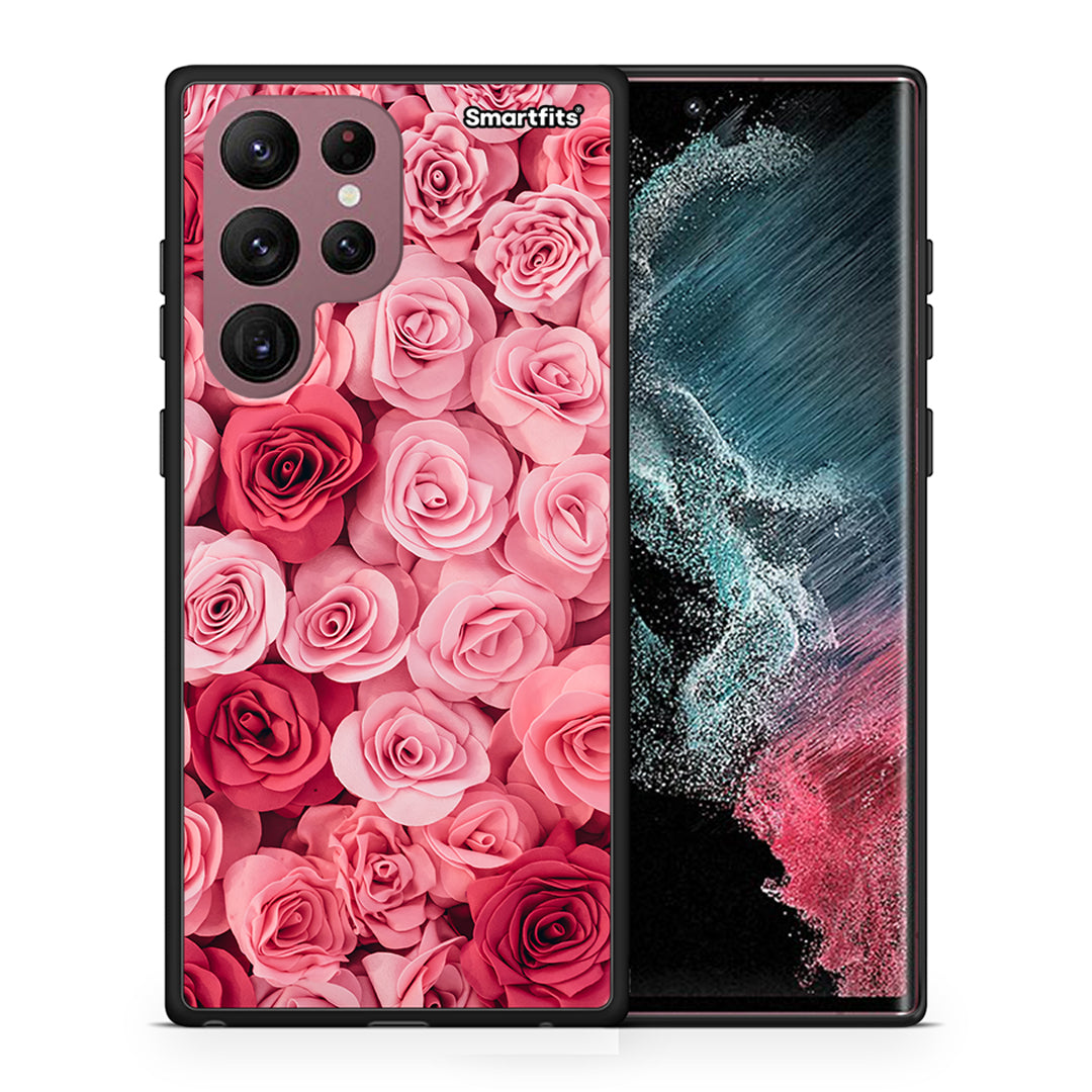 Θήκη Samsung S22 Ultra RoseGarden Valentine από τη Smartfits με σχέδιο στο πίσω μέρος και μαύρο περίβλημα | Samsung S22 Ultra RoseGarden Valentine case with colorful back and black bezels