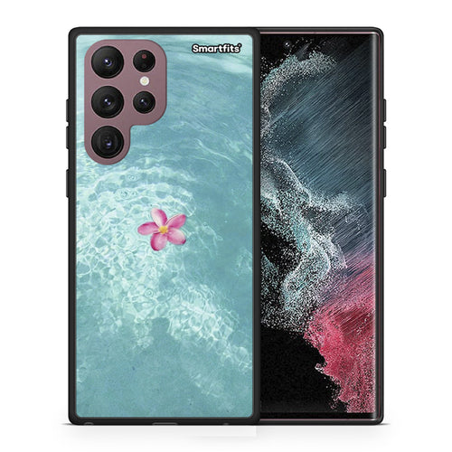 Θήκη Samsung S22 Ultra Water Flower από τη Smartfits με σχέδιο στο πίσω μέρος και μαύρο περίβλημα | Samsung S22 Ultra Water Flower case with colorful back and black bezels
