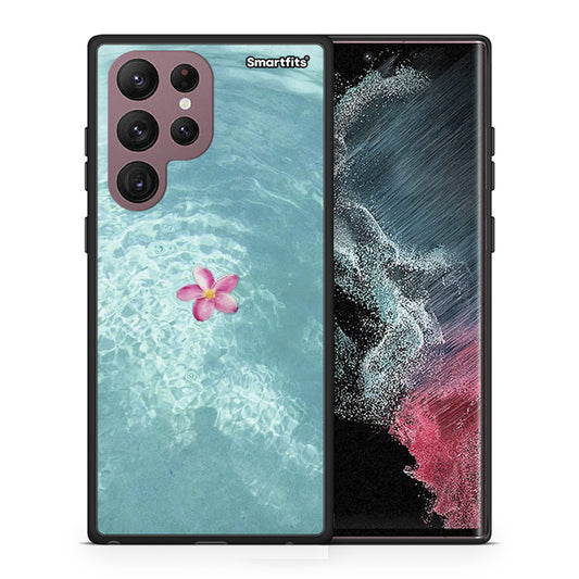 Θήκη Samsung S22 Ultra Water Flower από τη Smartfits με σχέδιο στο πίσω μέρος και μαύρο περίβλημα | Samsung S22 Ultra Water Flower case with colorful back and black bezels