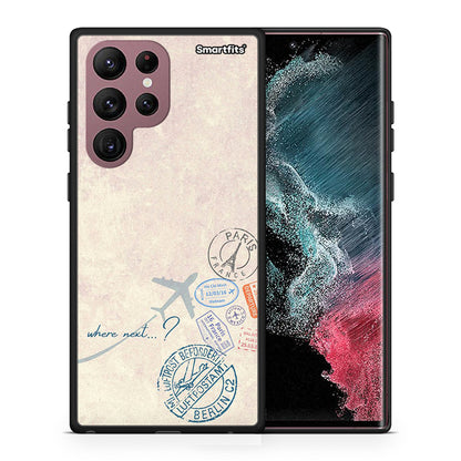 Θήκη Samsung S22 Ultra Where Next από τη Smartfits με σχέδιο στο πίσω μέρος και μαύρο περίβλημα | Samsung S22 Ultra Where Next case with colorful back and black bezels