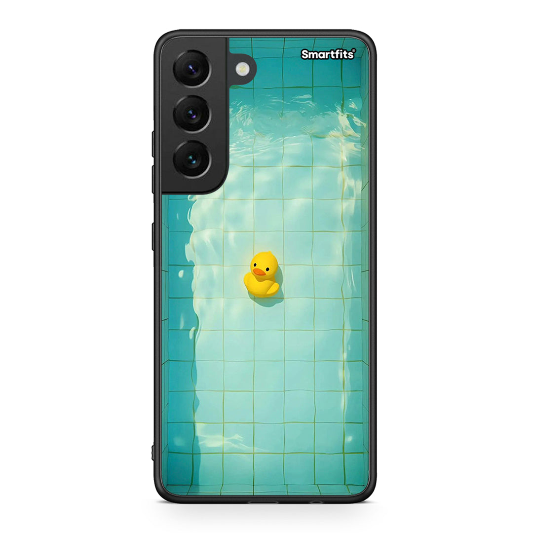 Samsung S22 Yellow Duck θήκη από τη Smartfits με σχέδιο στο πίσω μέρος και μαύρο περίβλημα | Smartphone case with colorful back and black bezels by Smartfits