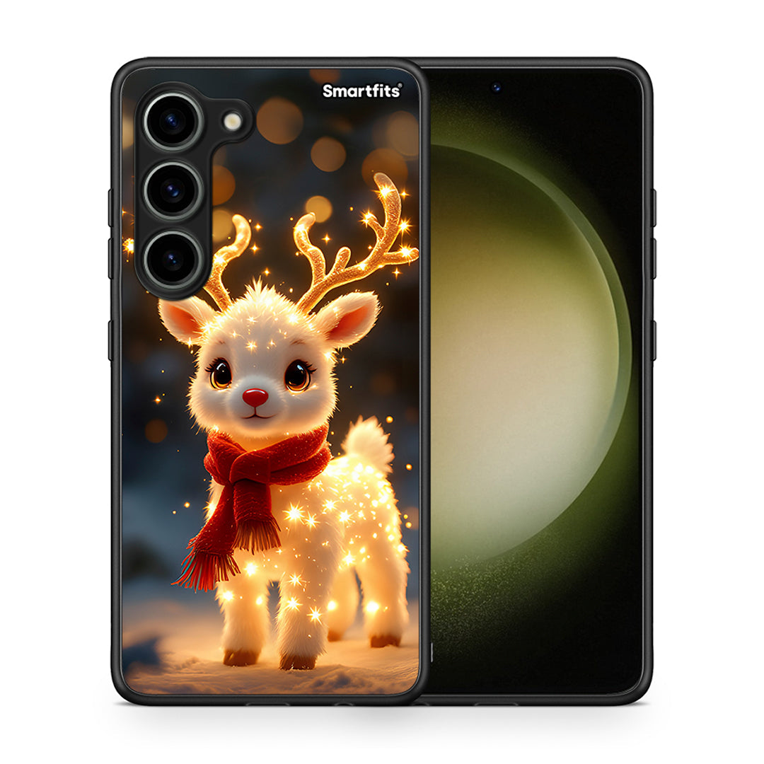 Θήκη Samsung Galaxy S23 Christmas Cutie από τη Smartfits με σχέδιο στο πίσω μέρος και μαύρο περίβλημα | Samsung Galaxy S23 Christmas Cutie Case with Colorful Back and Black Bezels